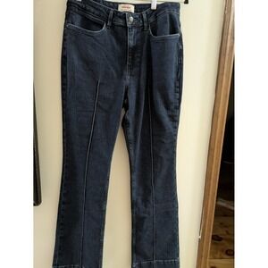 Wrangler Bold Boot Jeans 10 32 High Rise Flare 70s Western Dark Blue Y2k Stretch